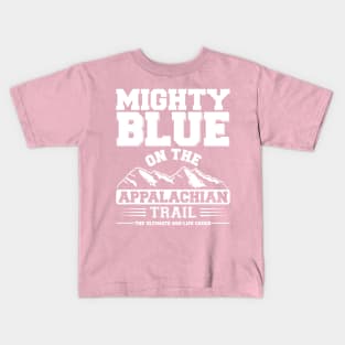 Mighty Blue design (all white) Kids T-Shirt